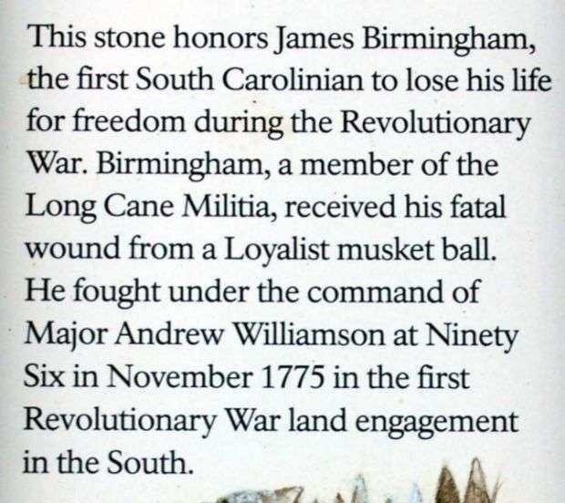 MONUMENT TO JAMES BIRMINGHAM CLOSEUP