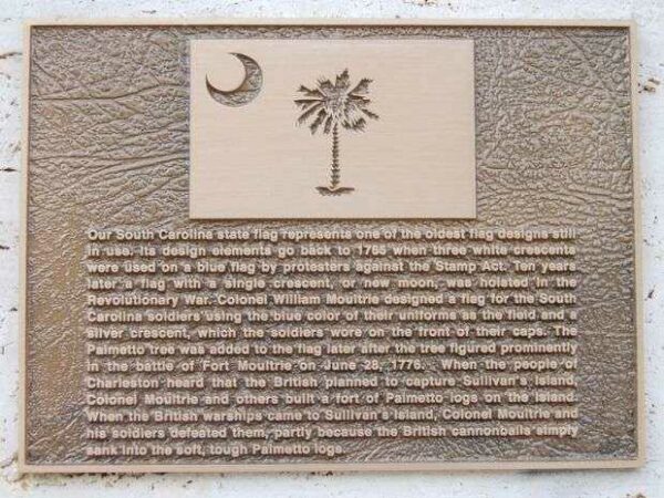 THE SOUTH CAROLINA FLAG MEMORIAL PLAQUE