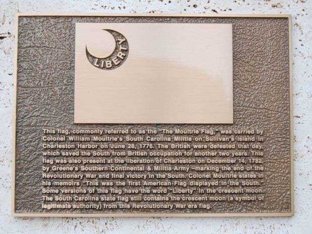 THE MOULTRIE FLAG MEMORIAL PLAQUE