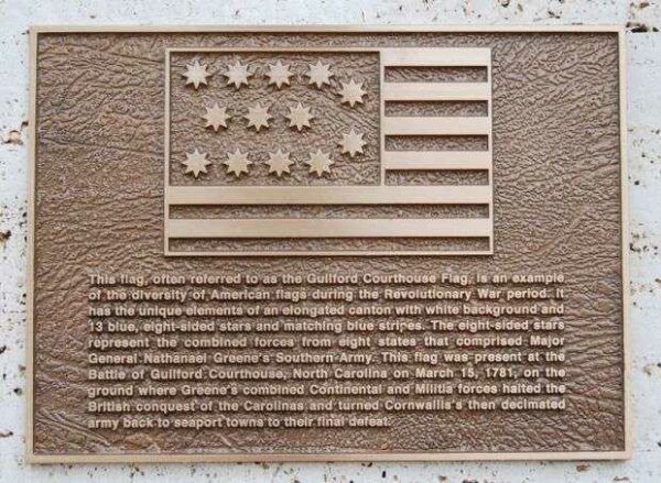 GUILFORD COURTHOUSE FLAG MEMORIAL PLAQUE