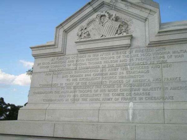 YORKTOWN VICTORY MONUMENT NARRATIVE