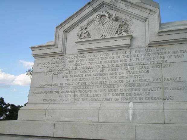 YORKTOWN VICTORY MONUMENT NARRATIVE
