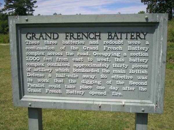 GRAND FRENCH BATTERY REVOLUTIONARY WAR MEMORIAL MARKER