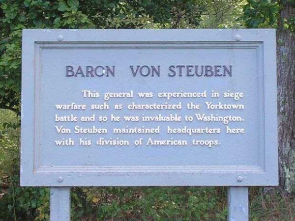 BARON VON STEUBEN REVOLUTIONARY WAR MEMORIAL MARKER