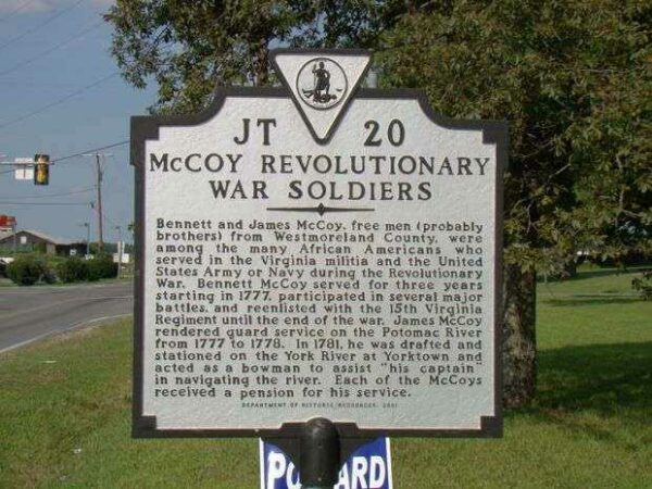 MCCOY REVOLUTIONARY WAR SOLDIERS MEMORIAL MARKER
