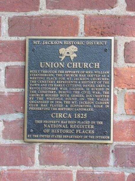 UNION CHURCH REVOLUTIONARY SOLDIER MEMORIAL PLAQUE