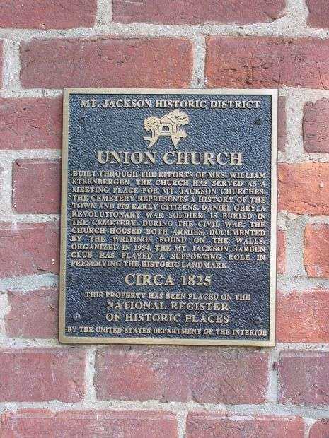 UNION CHURCH REVOLUTIONARY SOLDIER MEMORIAL PLAQUE