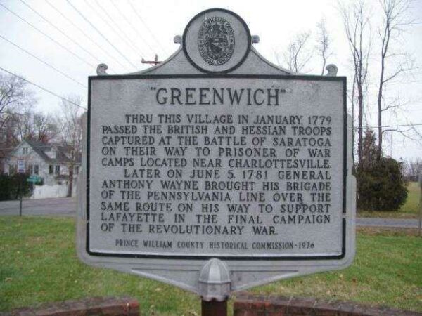“GREENWICH” REVOLUTIONARY WAR MEMORIAL MARKER