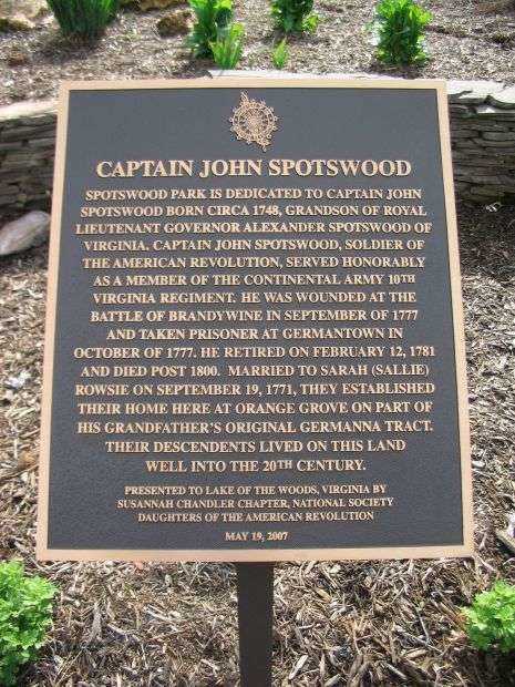 CAPTAIN JOHN SPOTSWOOD MEMORIAL PARK