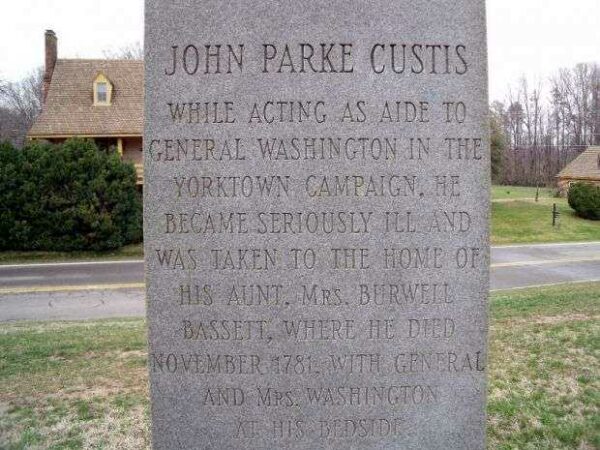 JOHN PARKE CUSTIS MEMORIAL NARRATIVE