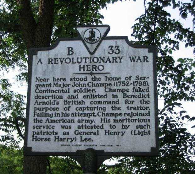 A REVOLUTIONARY WAR HERO MEMORIAL MARKER