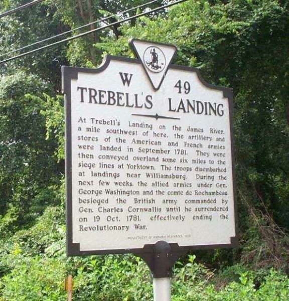 TREBELL’S LANDING REVOLUTIONARY WAR MEMORIAL MARKER