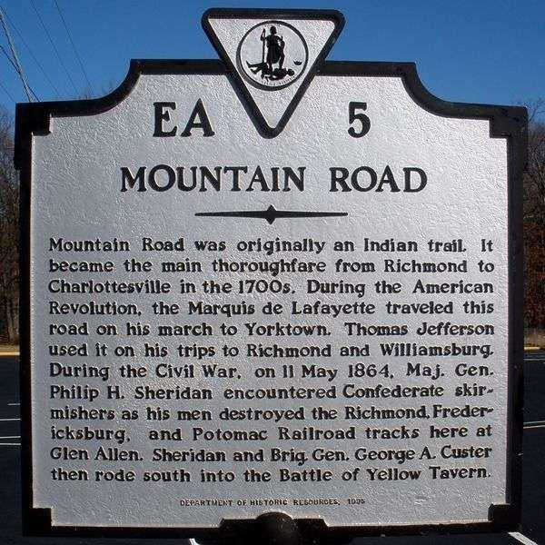 MOUNTAIN ROAD WAR MEMORIAL MARKER