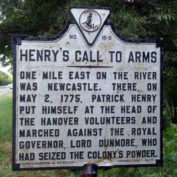 HENRY’S CALL TO ARMS MEMORIAL MARKER