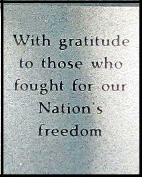 IN HONOR OF THOSE WHO CROSSED THE DAN WAR MEMORIAL DEDICATION STONE D