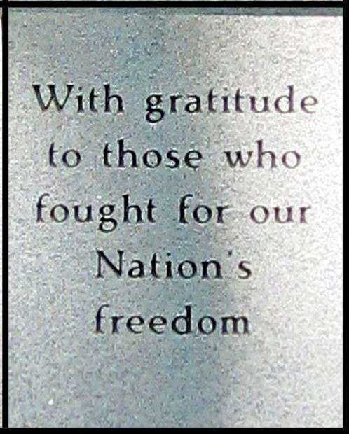 IN HONOR OF THOSE WHO CROSSED THE DAN WAR MEMORIAL DEDICATION STONE D