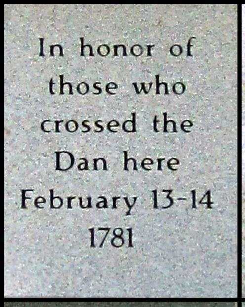 IN HONOR OF THOSE WHO CROSSED THE DAN WAR MEMORIAL DEDICATION STONE A