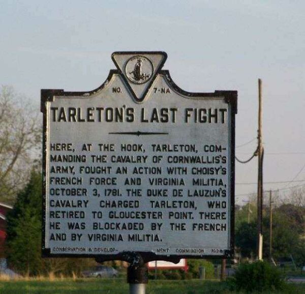TARLETON’S LAST FIGHT REVOLUTIONARY WAR MEMORIAL MARKER