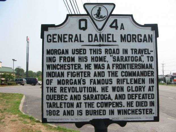 GENERAL DANIEL MORGAN COMMANDER MEMORIAL MARKER