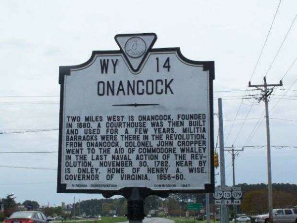 ONANCOCK REVOLUTIONARY WAR MEMORIAL MARKER