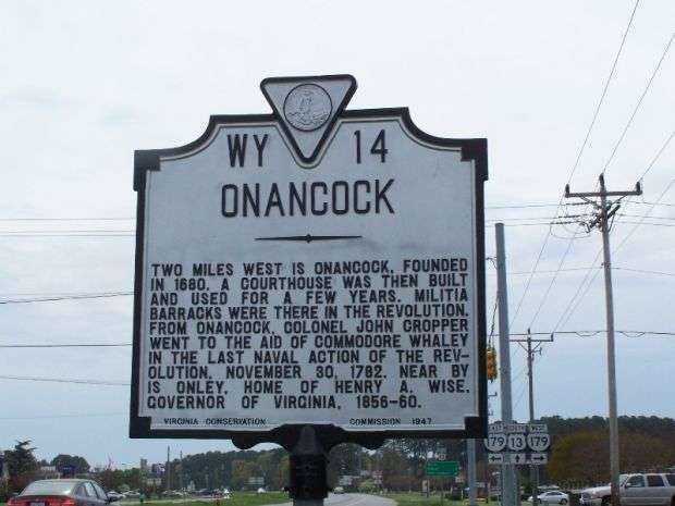 ONANCOCK REVOLUTIONARY WAR MEMORIAL MARKER