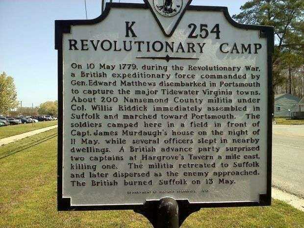 REVOLUTIONARY CAMP WAR MEMORIAL MARKER