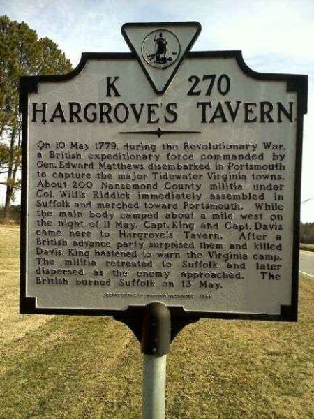 HARGROVE’S TAVERN REVOLUTIONARY WAR MEMORIAL MARKER