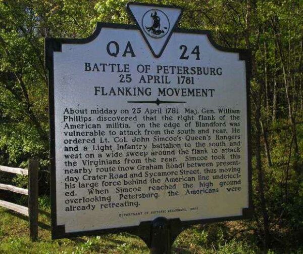 BATTLE OF PETERSBURG REVOLUTIONARY WAR MEMORIAL MARKER IV