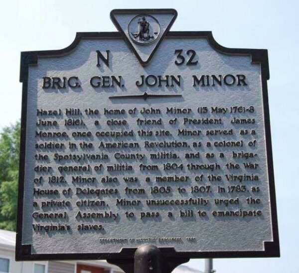 BRIG. GEN. JOHN MINOR WAR MEMORIAL MARKER