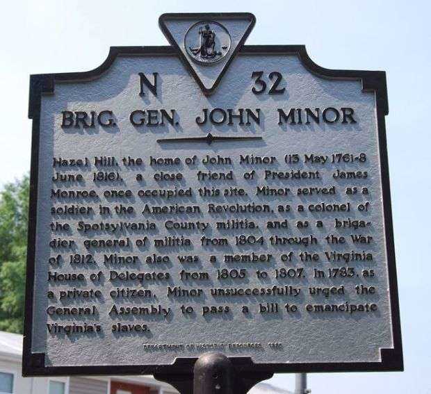 BRIG. GEN. JOHN MINOR WAR MEMORIAL MARKER