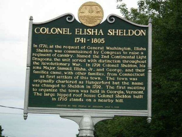 COLONEL ELISHA SHELDON REVOLUTIONARY SOLDIER MEMORIAL MARKER
