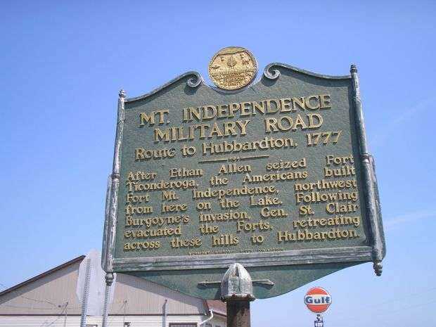MT. INDEPENDENCE MILITARY ROAD MEMORIAL MARKER