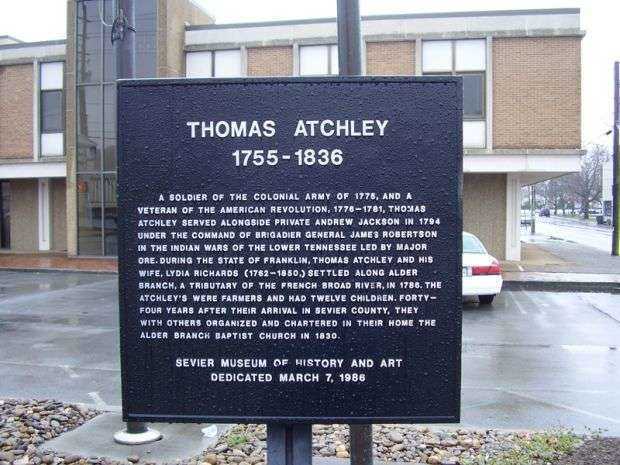 THOMAS ATCHLEY REVOLUTIONARY SOLDIER MEMORIAL MARKER