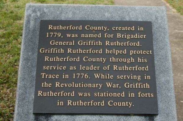 GENERAL GRIFFITH RUTHERFORD REVOLUTIONARY WAR MEMORIAL