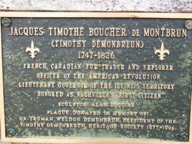 JACQUES TIMOTHE BOUCHER DE MONTBRUN REVOLUTIONARY SOLDIER MEMORIAL PLAQUE