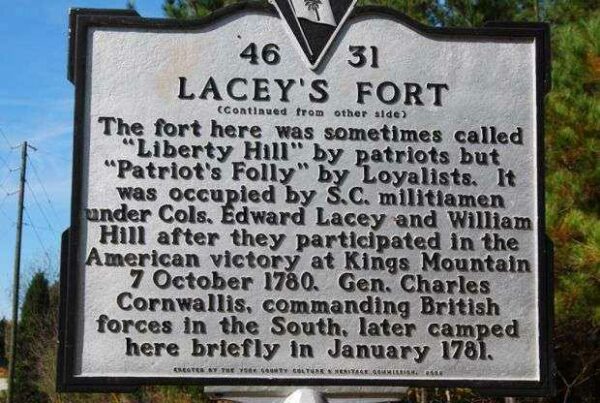 LACEY’S FORT REVOLUTIONARY WAR MEMORIAL MARKER BACK