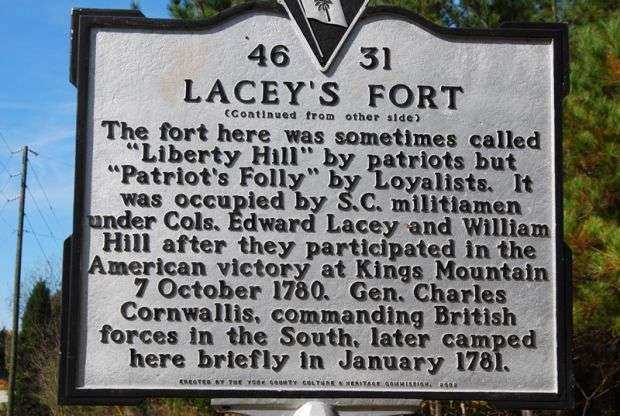 LACEY’S FORT REVOLUTIONARY WAR MEMORIAL MARKER BACK
