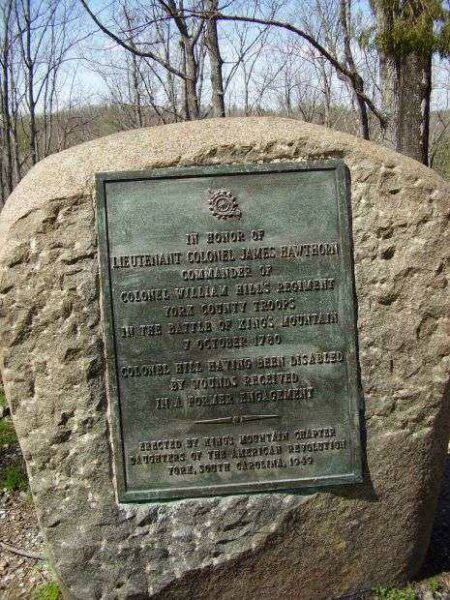 LIEUTENANT COLONEL JAMES HAWTHORN REVOLUTIONARY WAR MEMORIAL