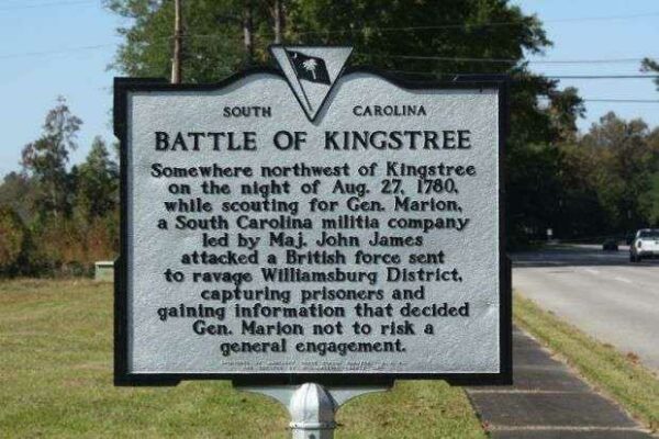 BATTLE OF KINGSTREE REVOLUTIONARY WAR MEMORIAL MARKER