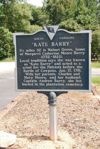 “KATE BARRY” REVOLUTIONARY HEROINE MEMORIAL MARKER