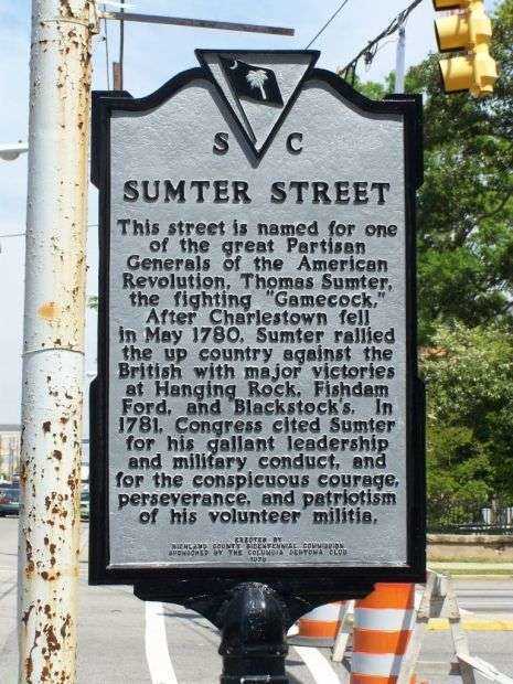 SUMTER STREET REVOLUTIONARY WAR MEMORIAL MARKER II