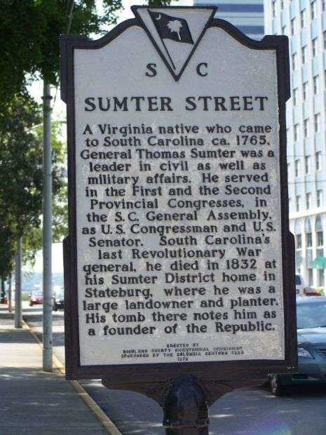 SUMTER STREET REVOLUTIONARY WAR MEMORIAL MARKER I