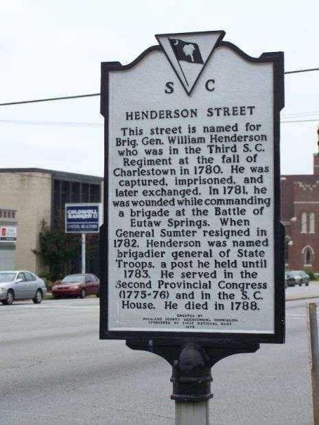 HENDERON STREET REVOLUTIONARY WAR MEMORIAL MARKER