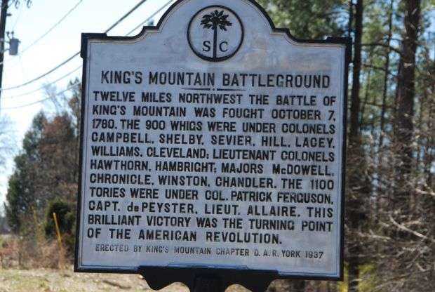 KING’S MOUNTAIN BATTLEGROUND REVOLUTIONARY WAR MEMORIAL MARKER II