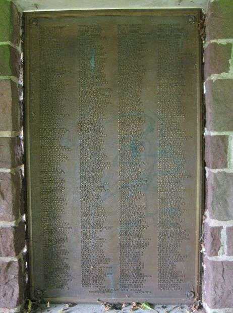 TOWN OF BERLIN WORLD WAR II MEMORIAL PLAQUE BACK