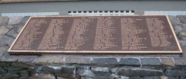 SHERMAN VETERANS MEMORIAL WORLD WAR II PLAQUE