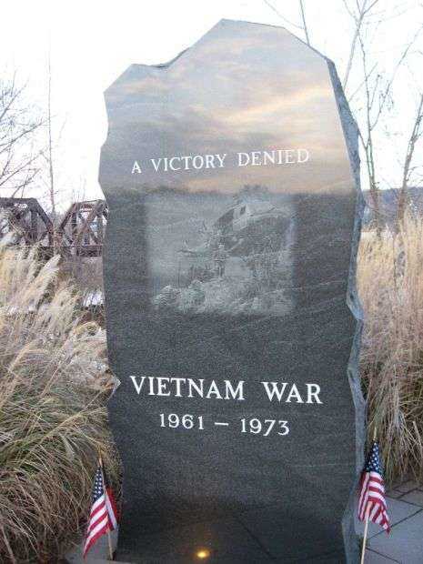 SHELTON VETERANS MEMORIAL VIETNAM WAR STONE FRONT