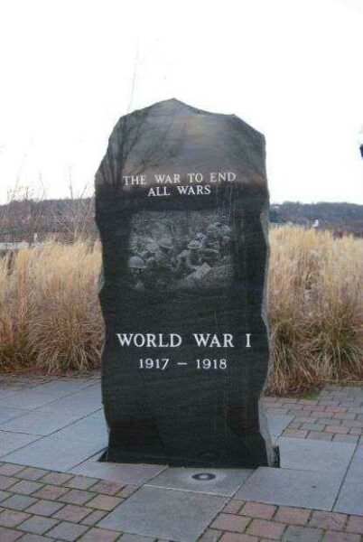 SHELTON VETERANS MEMORIAL WORLD WAR I STONE FRONT