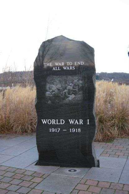 SHELTON VETERANS MEMORIAL WORLD WAR I STONE FRONT