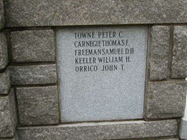 RIDGEFIELD VETERANS MEMORIAL PLAQUE C